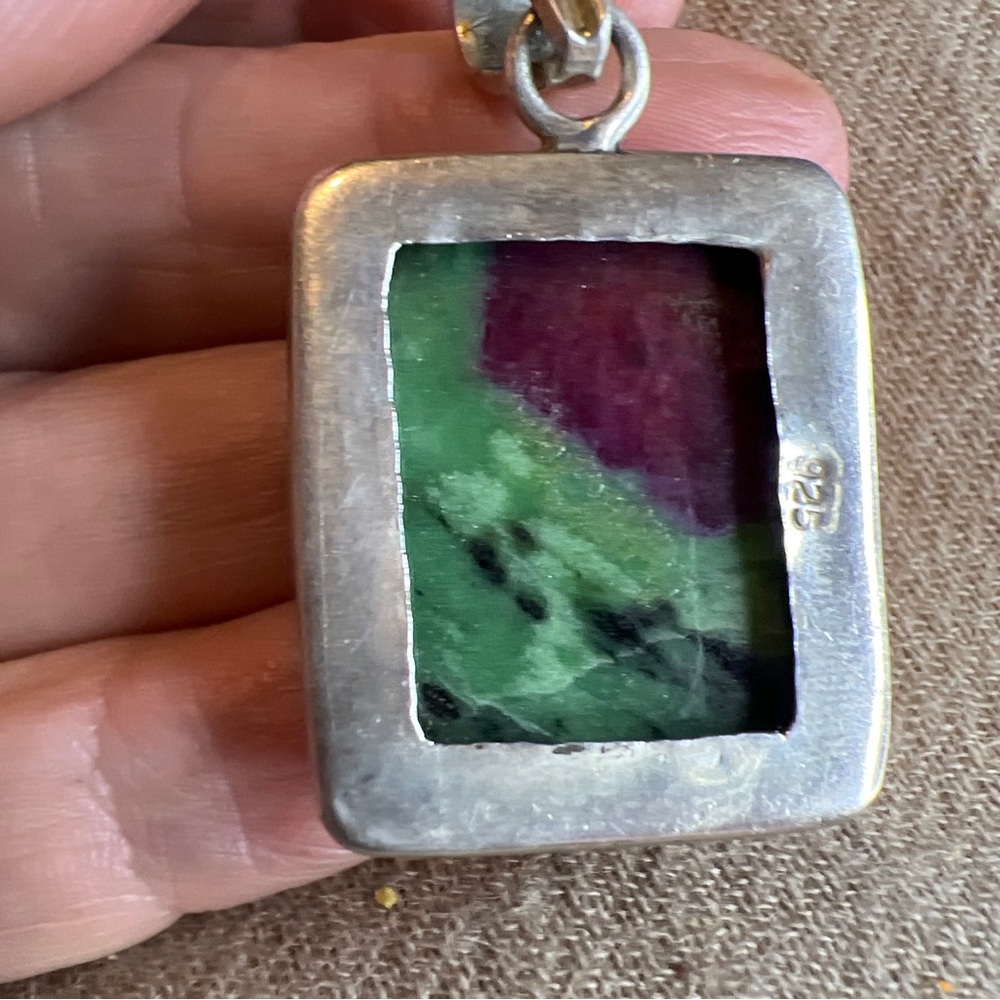 Vintage, Rectangular, Genuine, Ruby In Zoisite St… - image 5